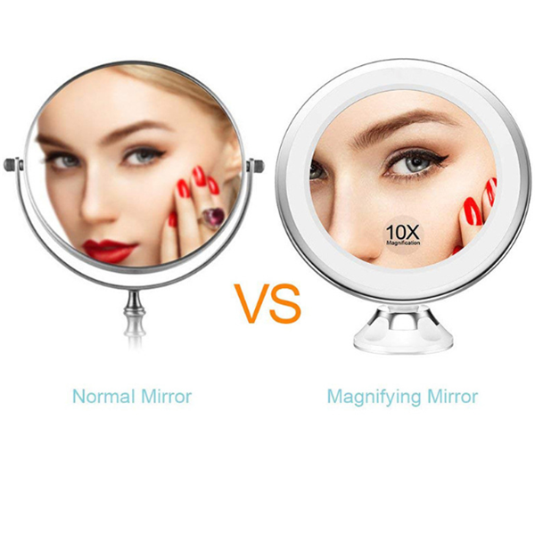 10x LED Lighted Makeup Mirror for Beauty and Grooming
