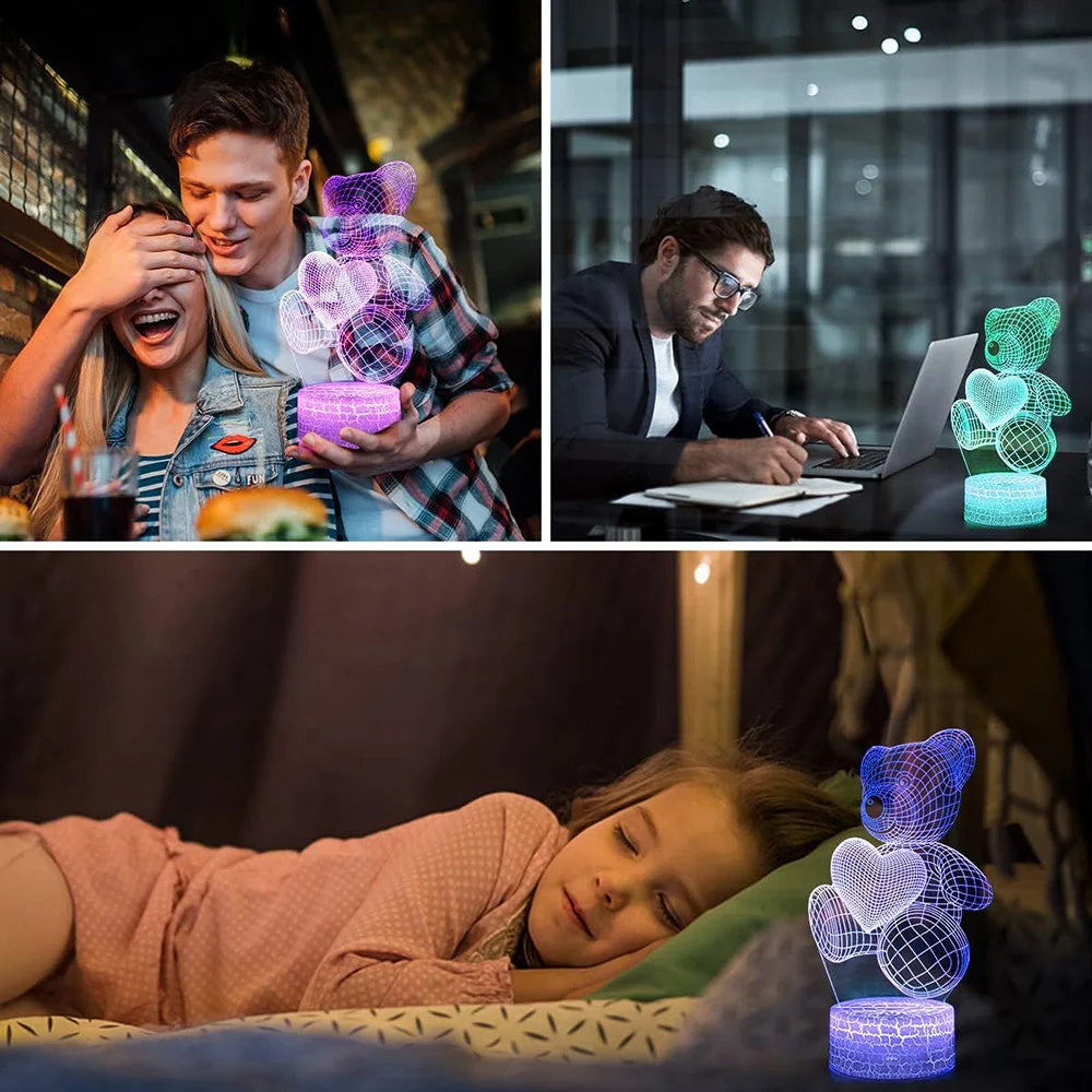 3D Lamp Acrylic USB LED Night Lights Neon Sign Lamp Decorations For Home Bedroom