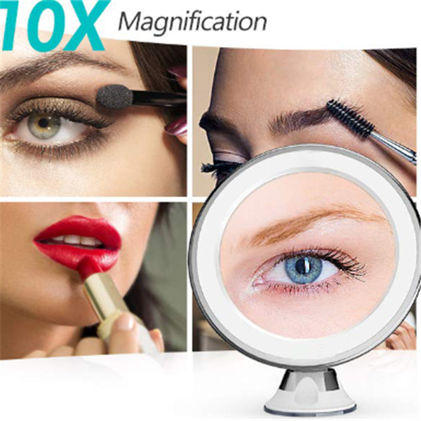 10x LED Lighted Makeup Mirror for Beauty and Grooming
